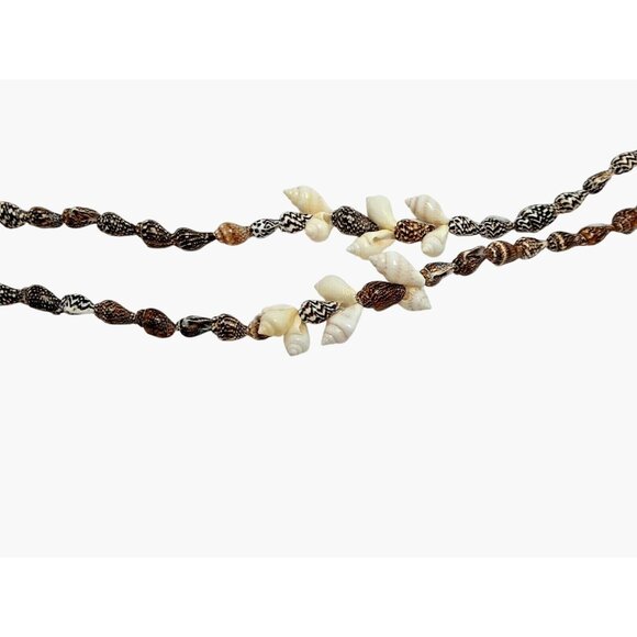 Vintage Surf Style Shell Bead Necklace Bohemian Beach Jewelry 32 inch - Picture 5 of 6